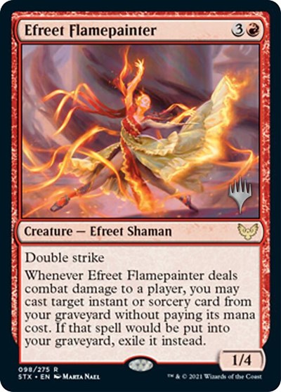 Efreet Flamepainter (Promo Pack) [Strixhaven: School of Mages Promos] | Pegasus Games WI