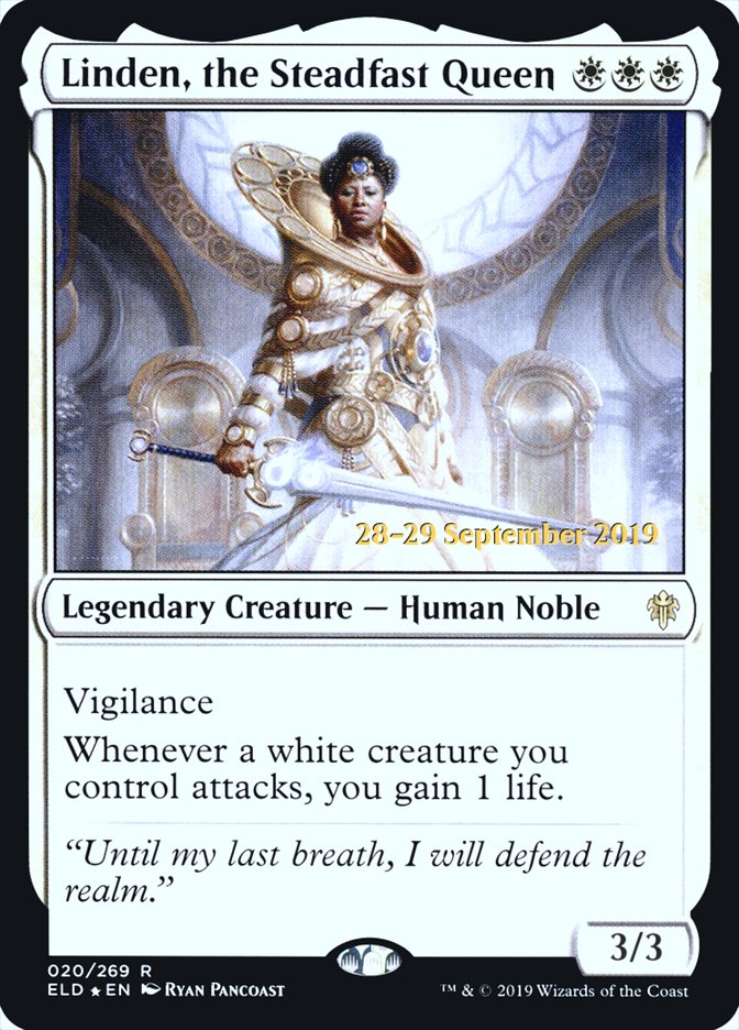 Linden, the Steadfast Queen [Throne of Eldraine Prerelease Promos] | Pegasus Games WI