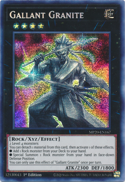 Gallant Granite [MP20-EN167] Prismatic Secret Rare | Pegasus Games WI