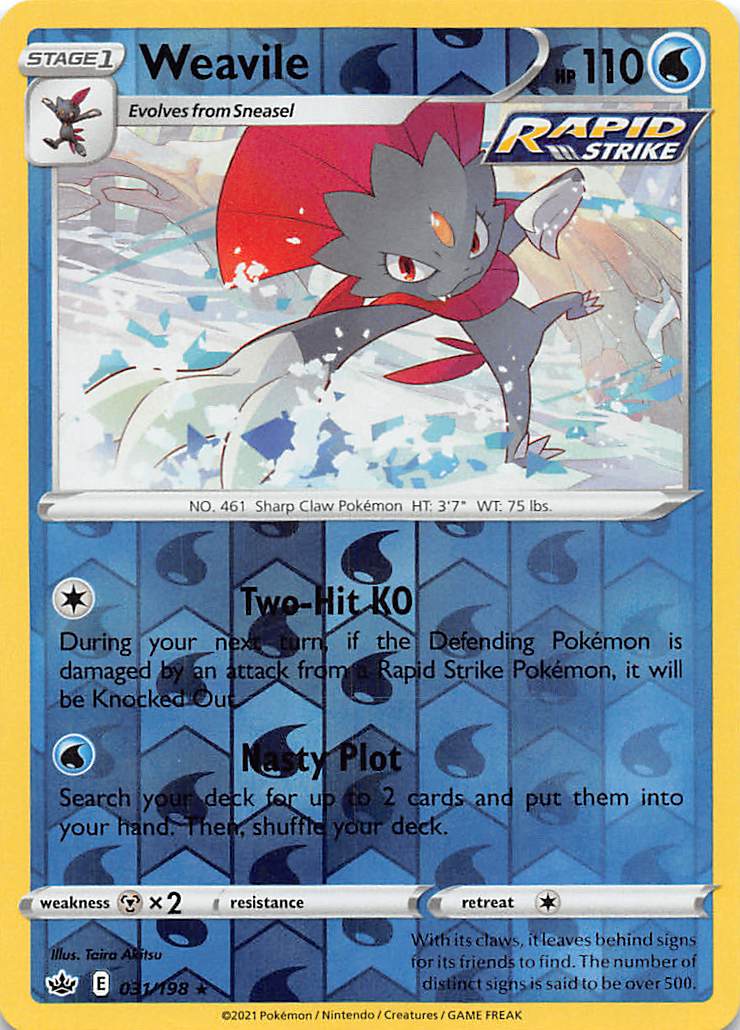 Weavile (031/198) [Sword & Shield: Chilling Reign] | Pegasus Games WI