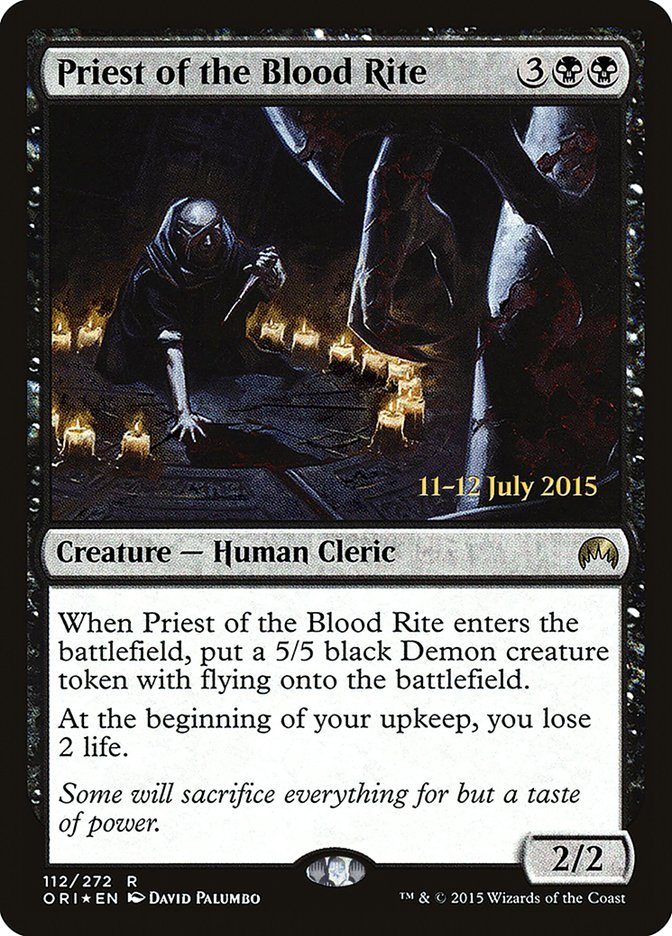 Priest of the Blood Rite [Magic Origins Prerelease Promos] | Pegasus Games WI