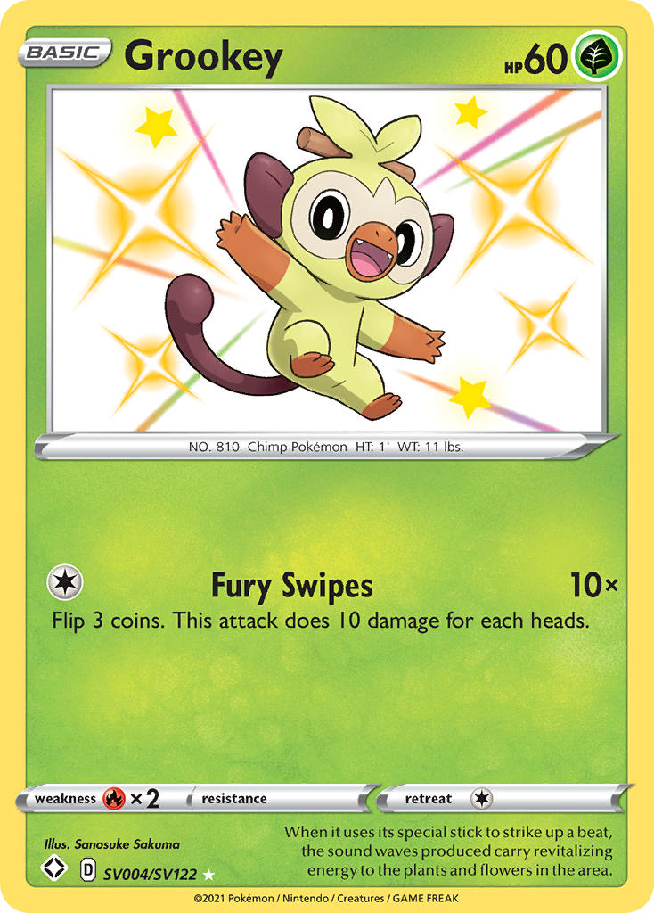 Grookey (SV004/SV122) [Sword & Shield: Shining Fates] | Pegasus Games WI