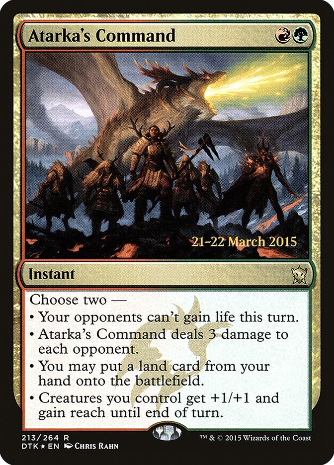 Atarka's Command [Dragons of Tarkir Prerelease Promos] | Pegasus Games WI