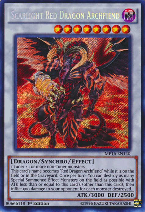 Scarlight Red Dragon Archfiend [MP16-EN140] Secret Rare | Pegasus Games WI
