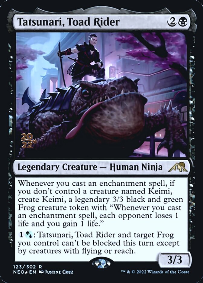 Tatsunari, Toad Rider [Kamigawa: Neon Dynasty Prerelease Promos] | Pegasus Games WI