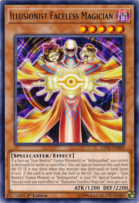 Illusionist Faceless Magician [LED2-EN002] Rare | Pegasus Games WI