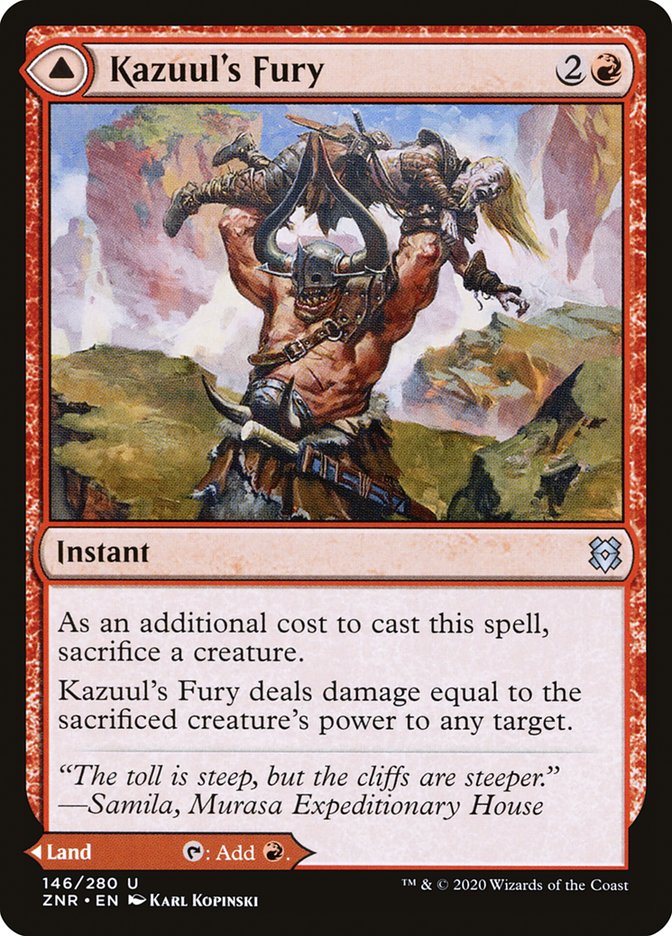 Kazuul's Fury // Kazuul's Cliffs [Zendikar Rising] | Pegasus Games WI