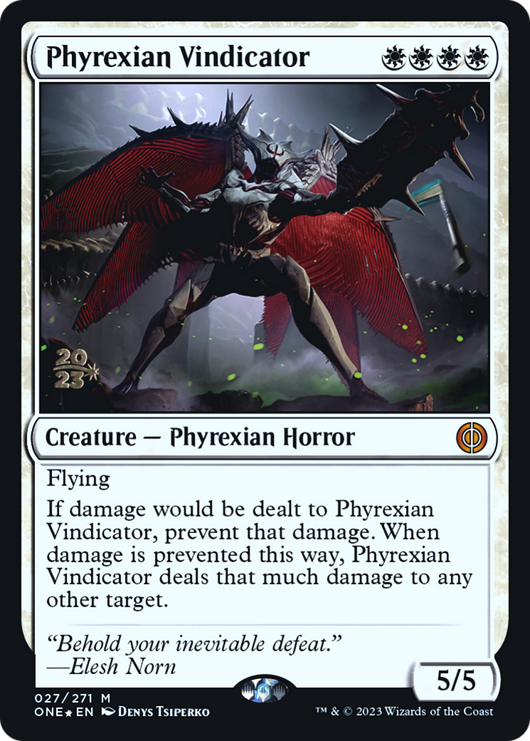 Phyrexian Vindicator [Phyrexia: All Will Be One Prerelease Promos] | Pegasus Games WI