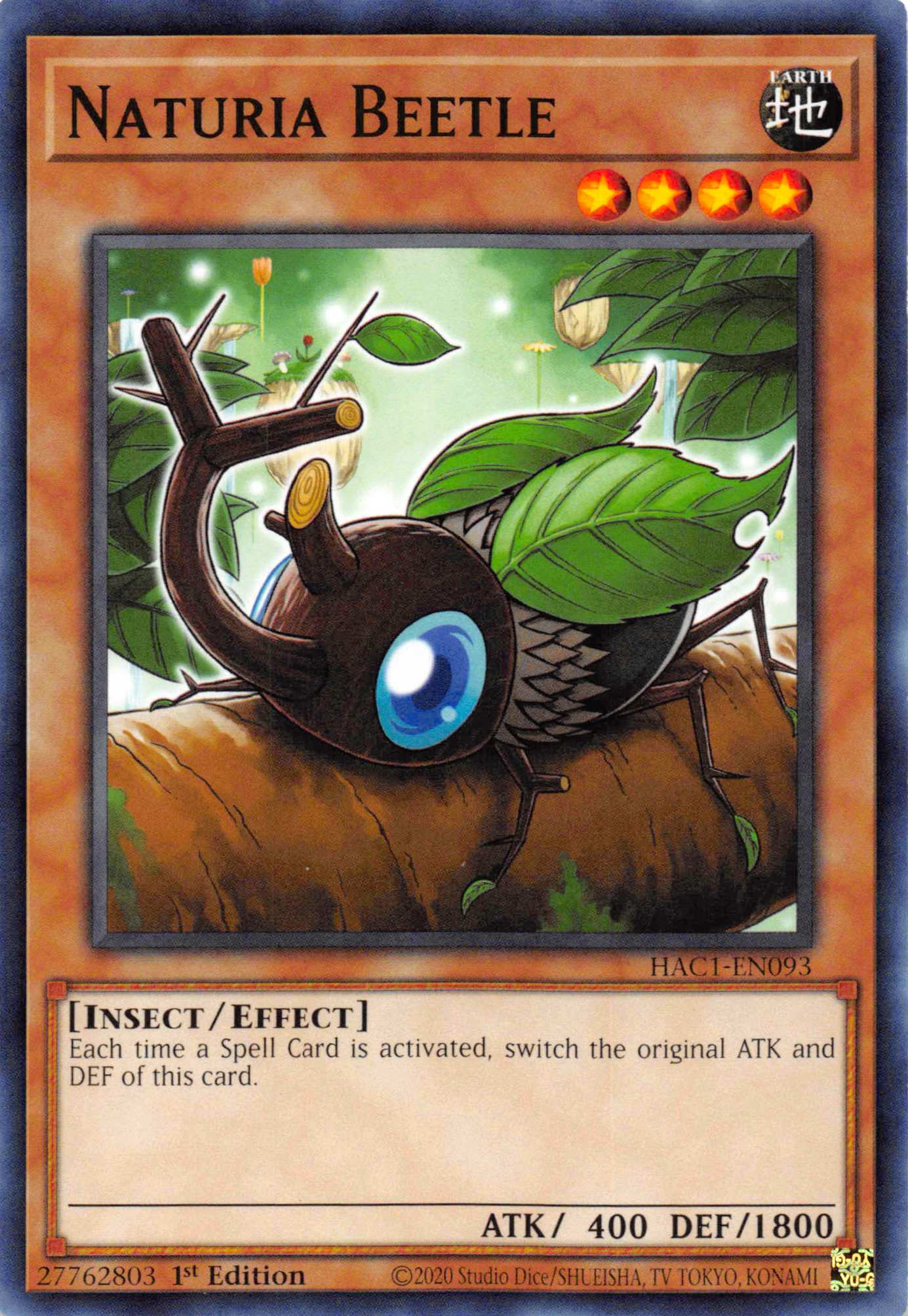 Naturia Beetle [HAC1-EN093] Common | Pegasus Games WI