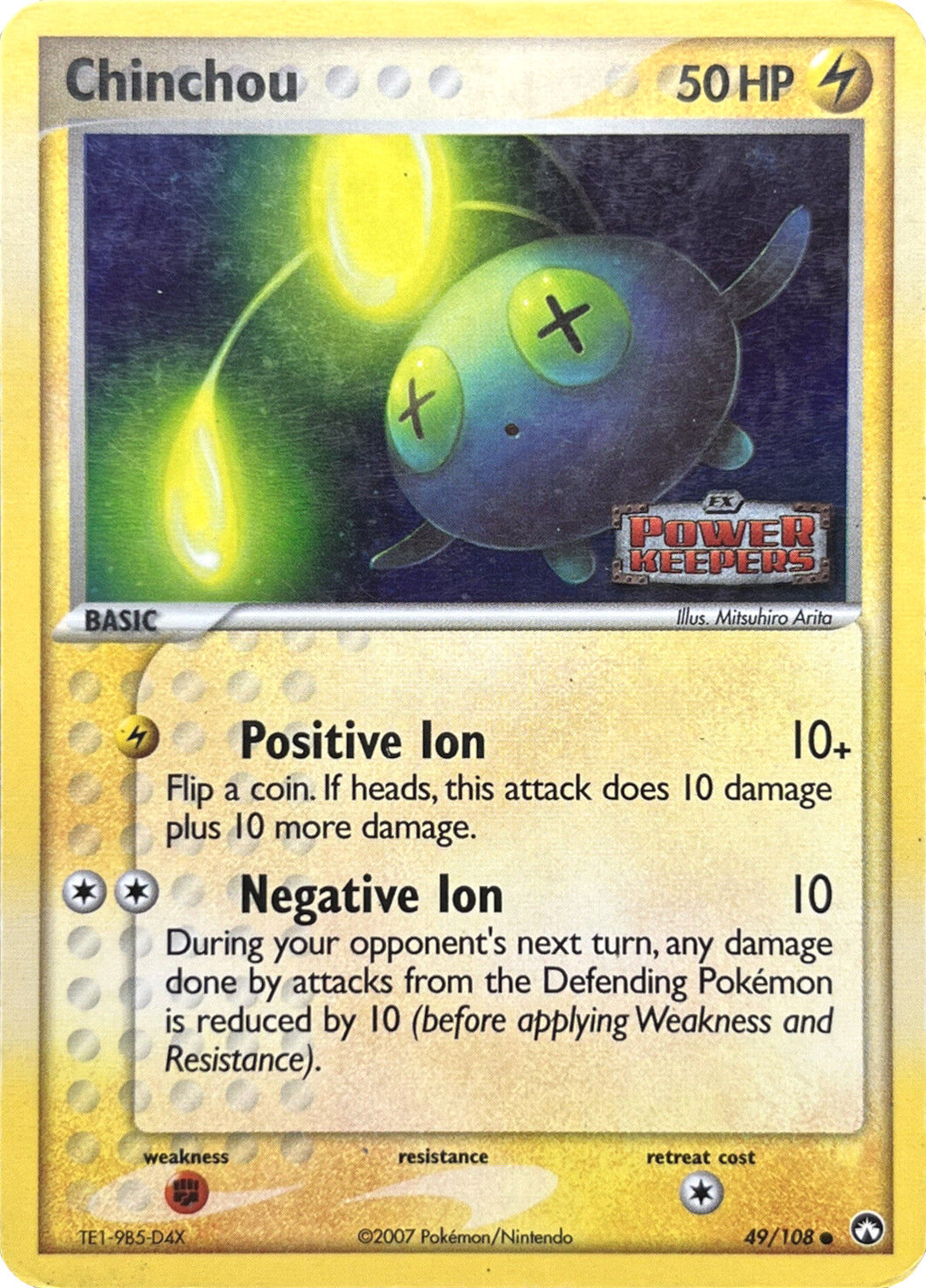 Chinchou (49/108) (Stamped) [EX: Power Keepers] | Pegasus Games WI