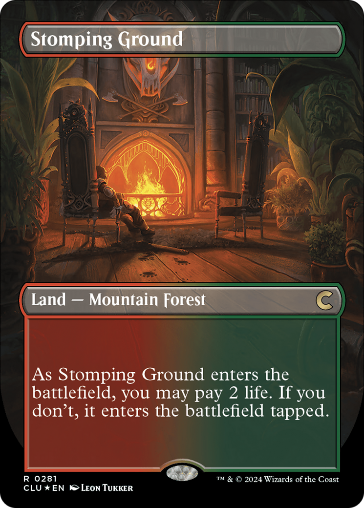 Stomping Ground (Borderless) [Ravnica: Clue Edition] | Pegasus Games WI