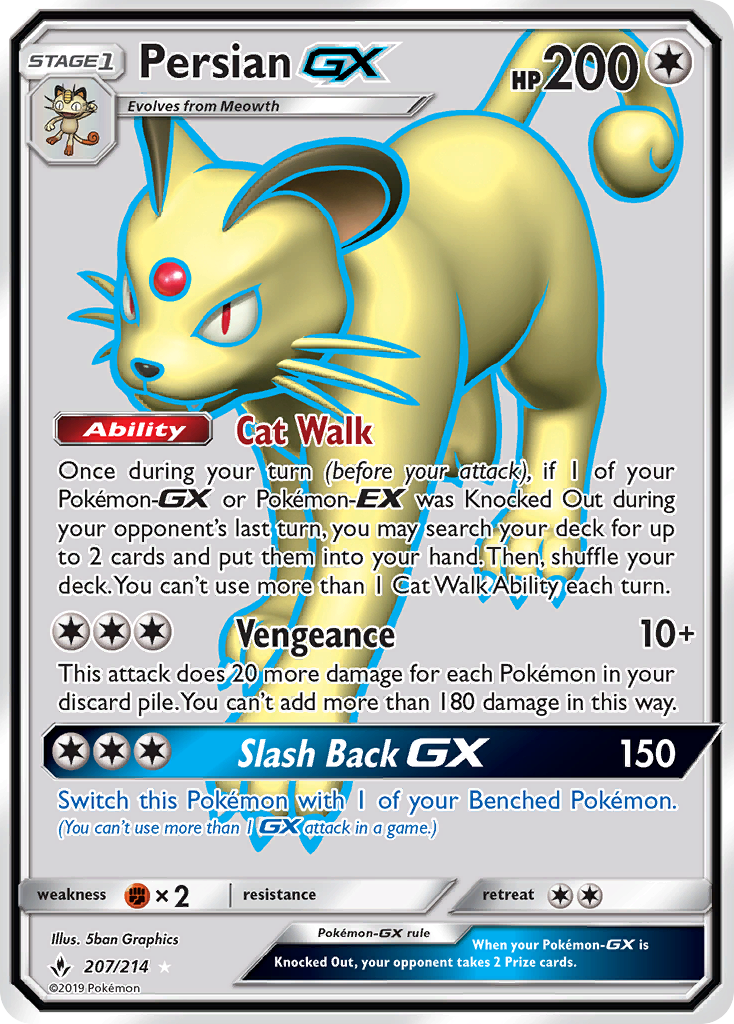 Persian GX (207/214) [Sun & Moon: Unbroken Bonds] | Pegasus Games WI