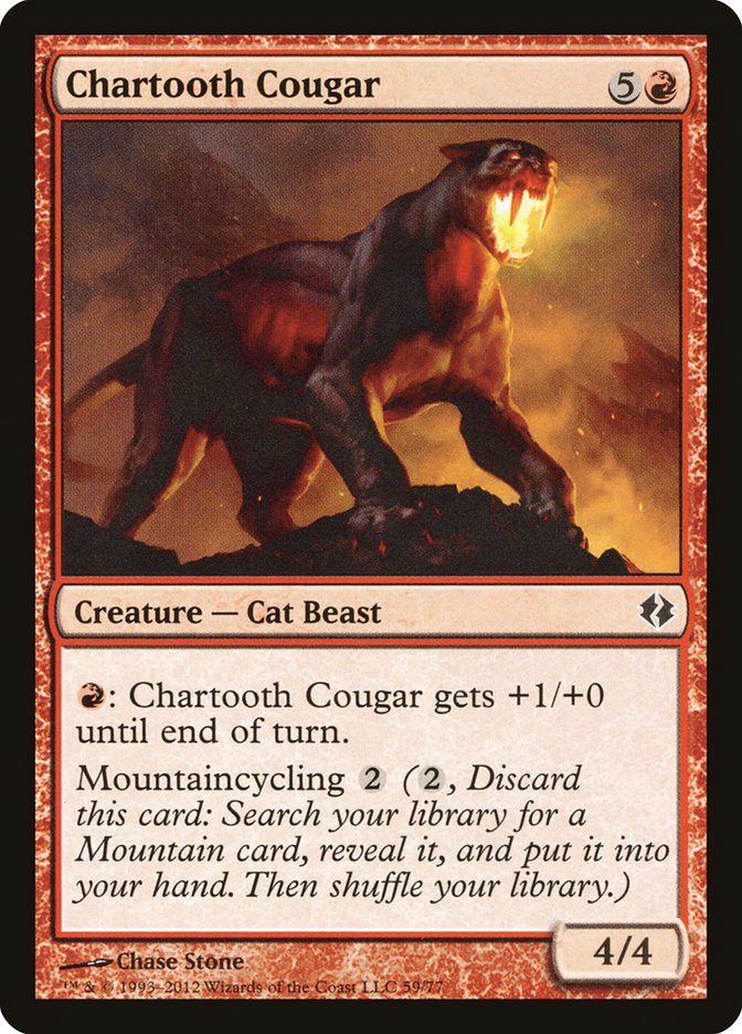 Chartooth Cougar [Duel Decks: Venser vs. Koth] | Pegasus Games WI