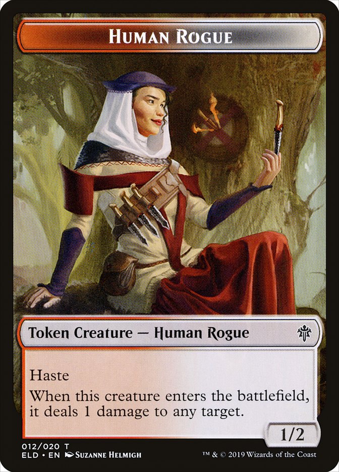 Human Rogue Token [Throne of Eldraine Tokens] | Pegasus Games WI