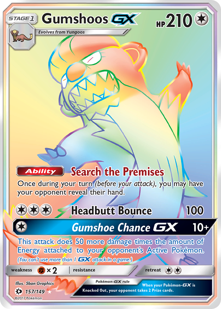 Gumshoos GX (157/149) [Sun & Moon: Base Set] | Pegasus Games WI