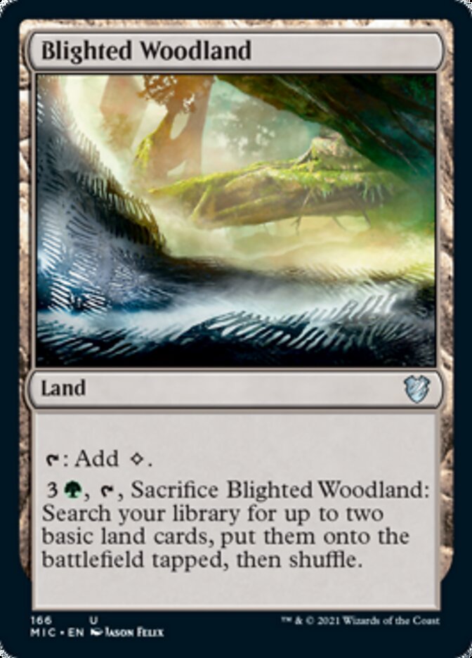 Blighted Woodland [Innistrad: Midnight Hunt Commander] | Pegasus Games WI