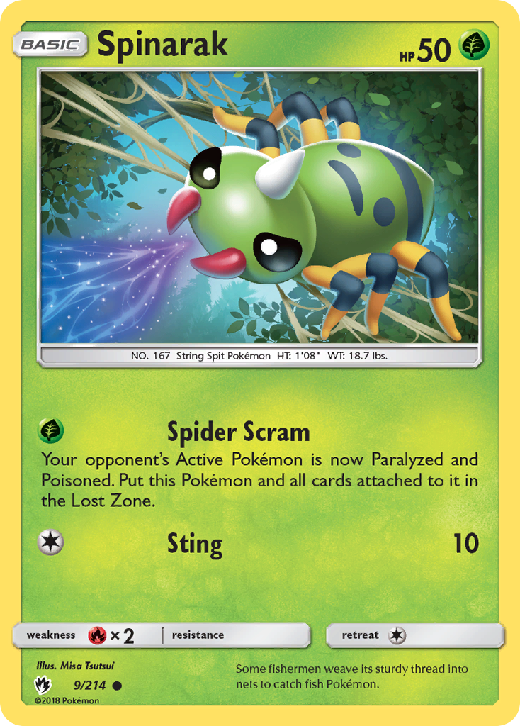 Spinarak (9/214) [Sun & Moon: Lost Thunder] | Pegasus Games WI