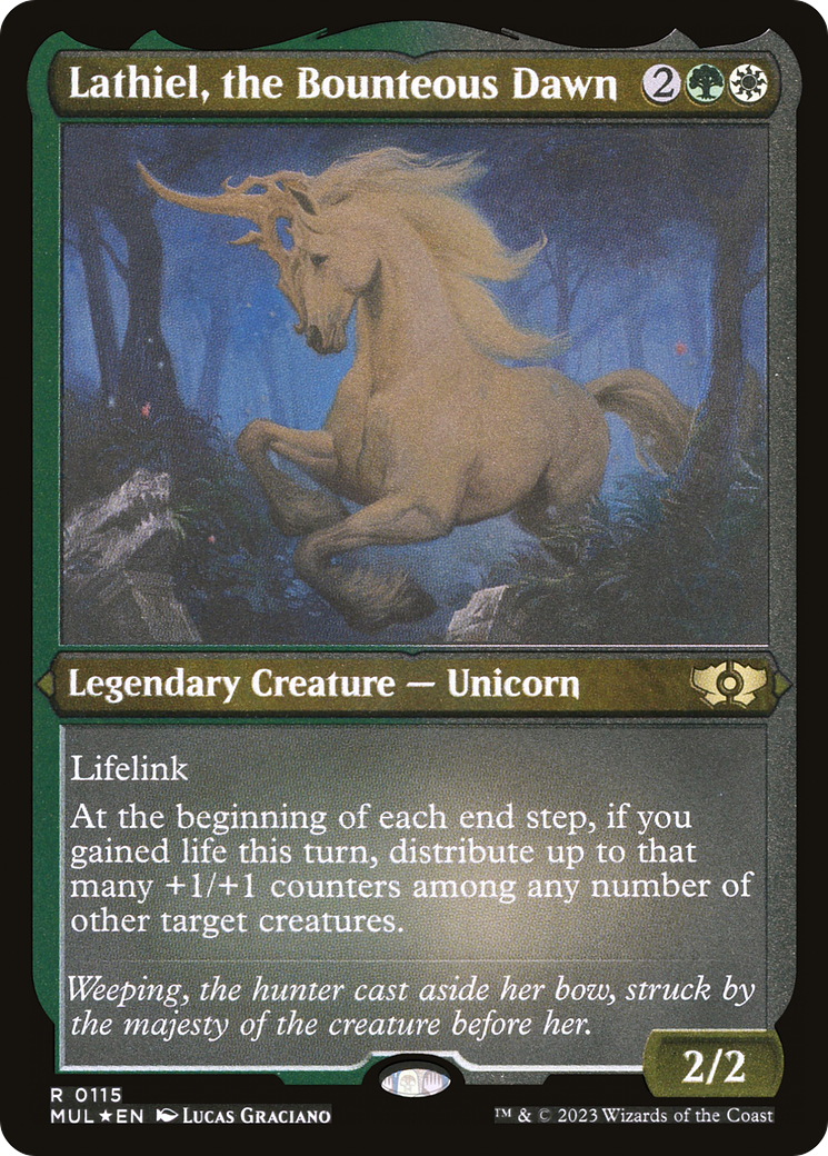 Lathiel, the Bounteous Dawn (Foil Etched) [Multiverse Legends] | Pegasus Games WI