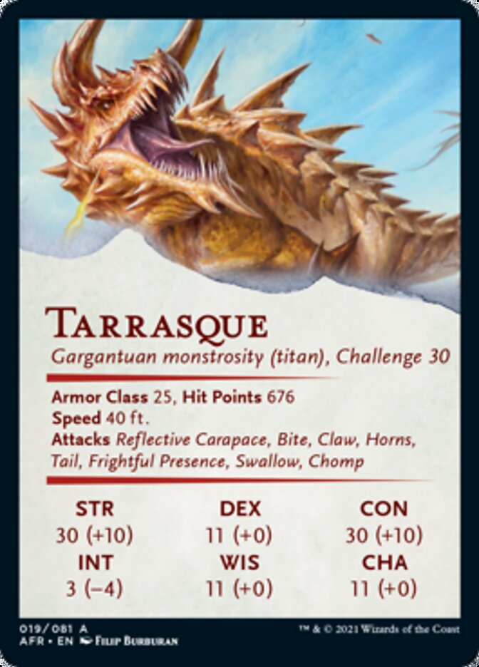 Tarrasque Art Card [Dungeons & Dragons: Adventures in the Forgotten Realms Art Series] | Pegasus Games WI
