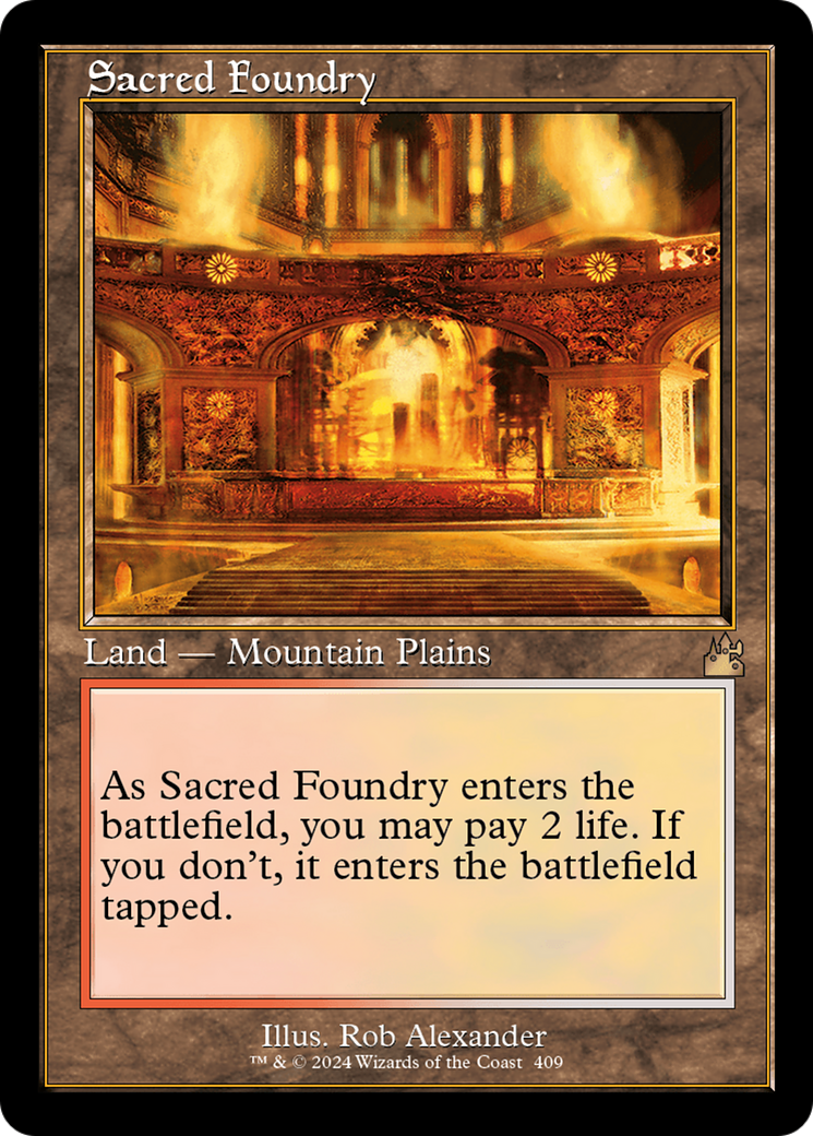 Sacred Foundry (Retro) [Ravnica Remastered] | Pegasus Games WI