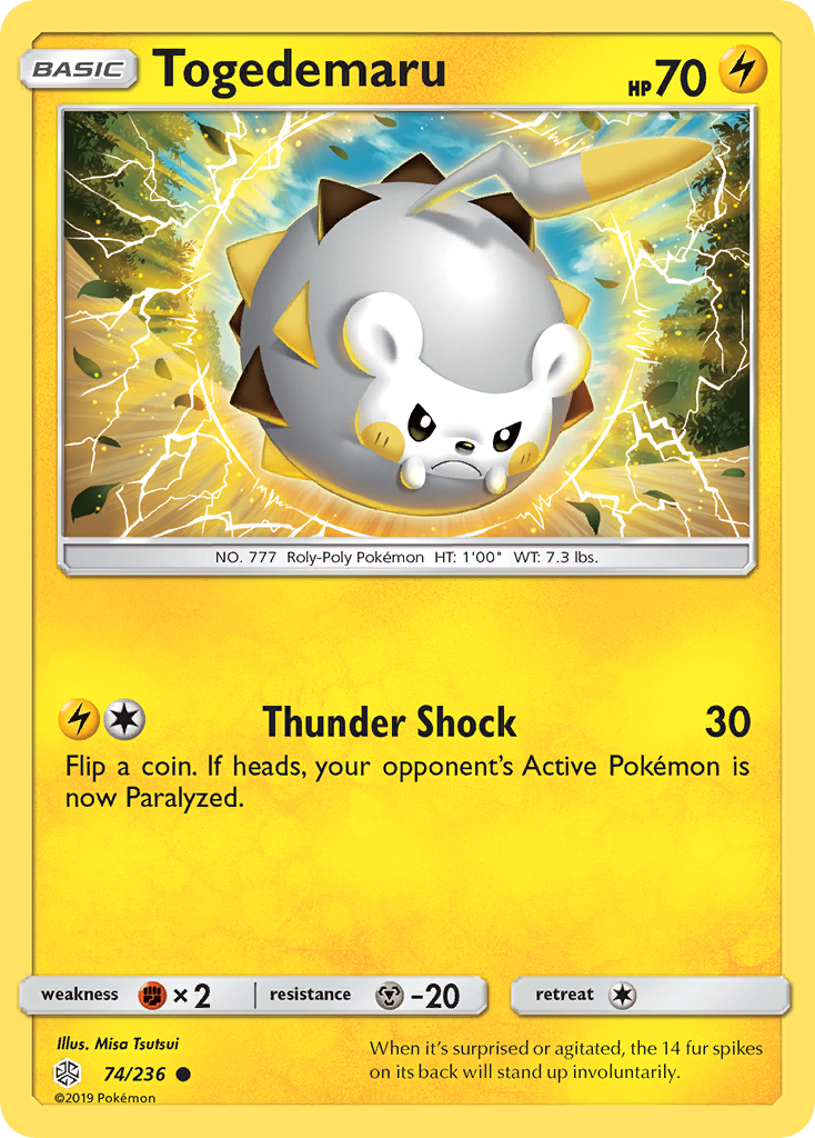 Togedemaru (74/236) [Sun & Moon: Cosmic Eclipse] | Pegasus Games WI