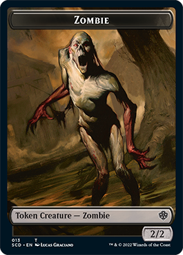 Zombie // Zombie Knight Double-Sided Token [Starter Commander Decks] | Pegasus Games WI