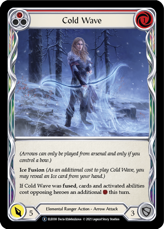 Cold Wave (Red) [U-ELE038] Unlimited Rainbow Foil | Pegasus Games WI