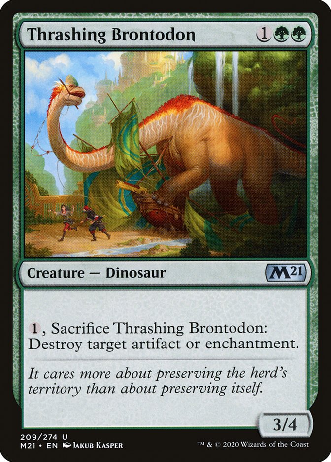 Thrashing Brontodon [Core Set 2021] | Pegasus Games WI