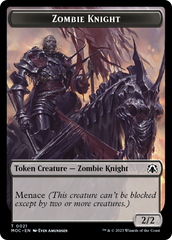 Zombie Knight // Human (6) Double-Sided Token [March of the Machine Commander Tokens] | Pegasus Games WI