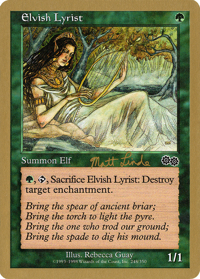 Elvish Lyrist (Matt Linde) [World Championship Decks 1999] | Pegasus Games WI