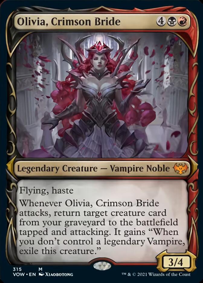 Olivia, Crimson Bride (Showcase Fang Frame) [Innistrad: Crimson Vow] | Pegasus Games WI