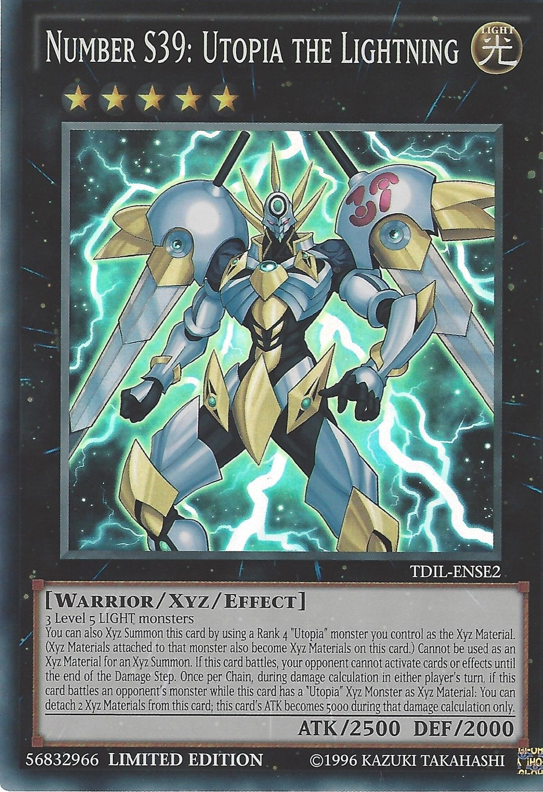 Number S39: Utopia the Lightning [TDIL-ENSE2] Super Rare | Pegasus Games WI