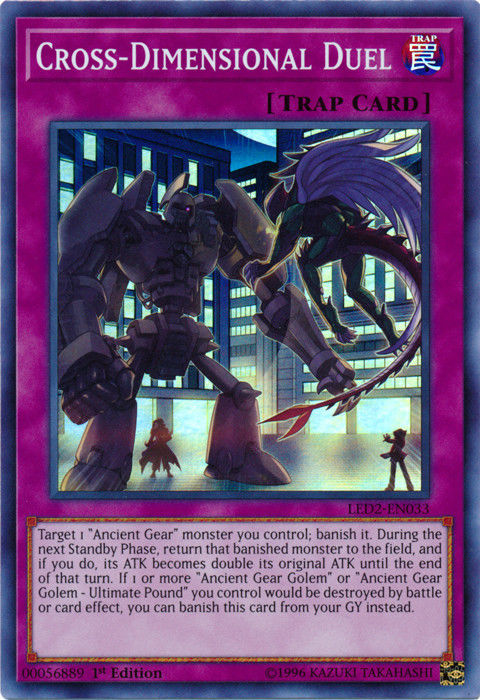 Cross-Dimensional Duel [LED2-EN033] Super Rare | Pegasus Games WI