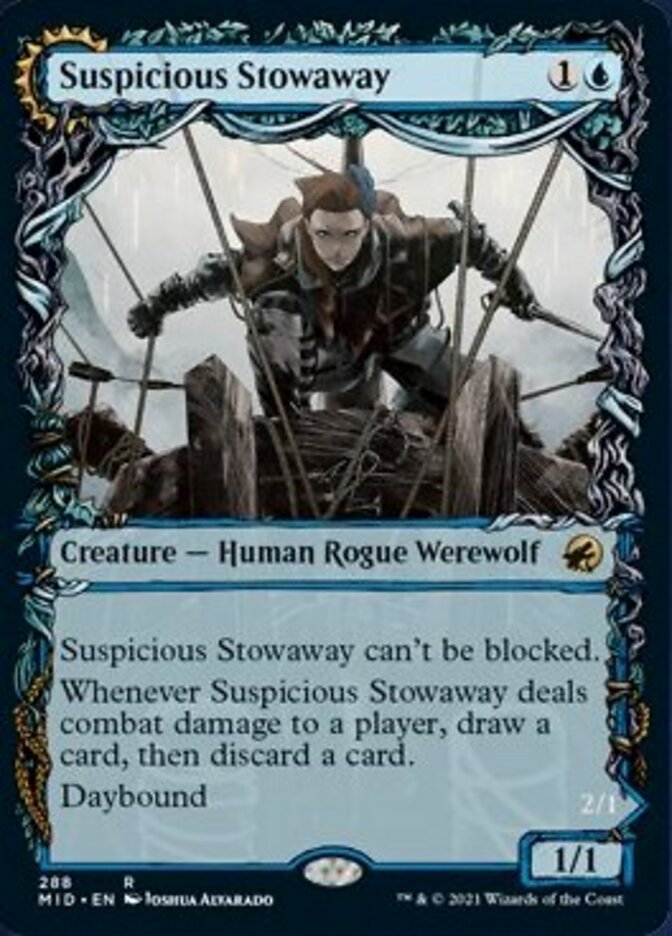 Suspicious Stowaway // Seafaring Werewolf (Showcase Equinox) [Innistrad: Midnight Hunt] | Pegasus Games WI