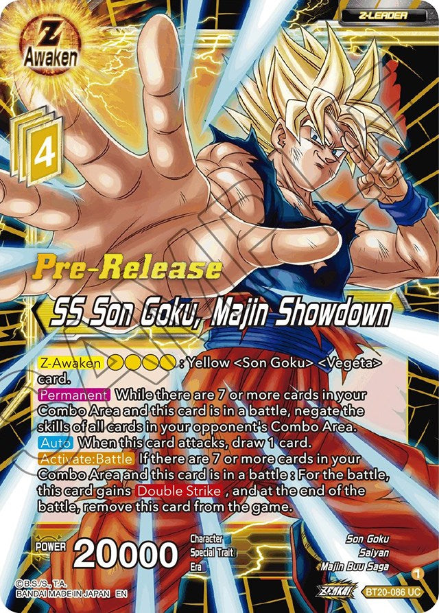 SS Son Goku, Majin Showdown (BT20-086) [Power Absorbed Prerelease Promos] | Pegasus Games WI
