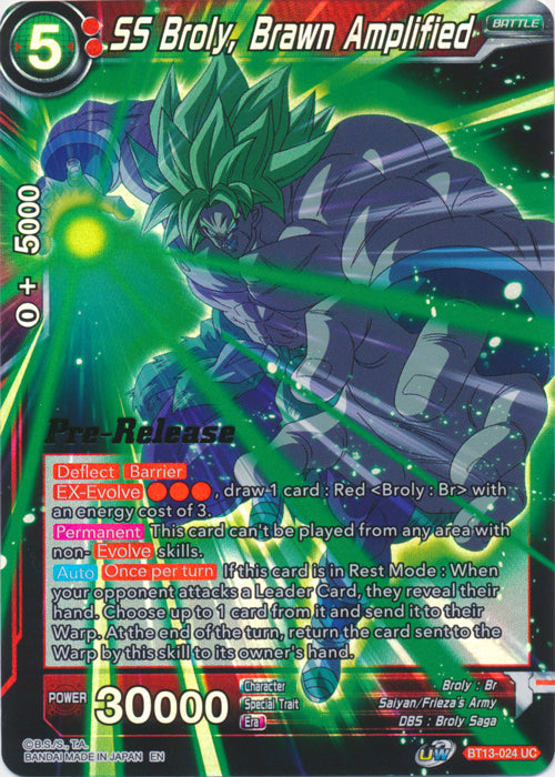 SS Broly, Brawn Amplified (BT13-024) [Supreme Rivalry Prerelease Promos] | Pegasus Games WI