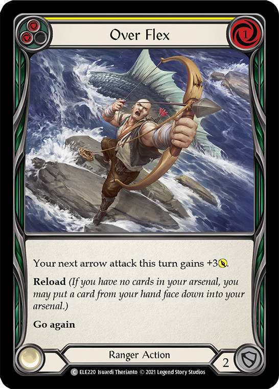Over Flex (Yellow) [ELE220] (Tales of Aria)  1st Edition Rainbow Foil | Pegasus Games WI