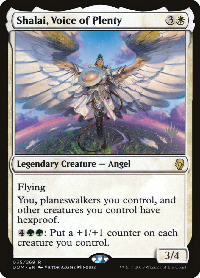 Shalai, Voice of Plenty (Promo Pack) [Dominaria Promos] | Pegasus Games WI