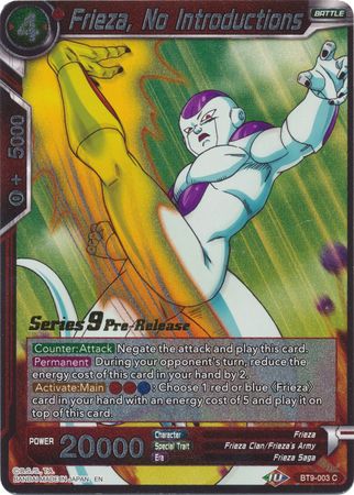Frieza, No Introductions (Universal Onslaught) [BT9-003] | Pegasus Games WI