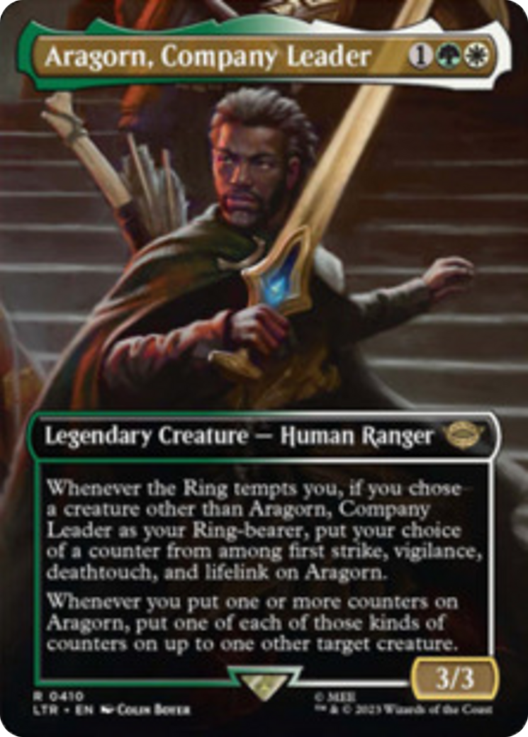 Aragorn, Company Leader (Borderless Alternate Art) [The Lord of the Rings: Tales of Middle-Earth] | Pegasus Games WI