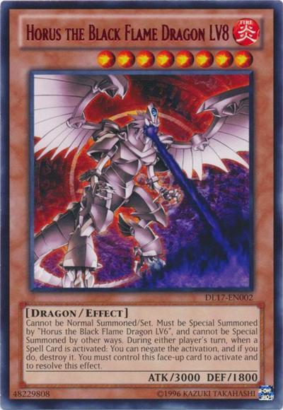 Horus the Black Flame Dragon LV8 (Red) [DL17-EN002] Rare | Pegasus Games WI