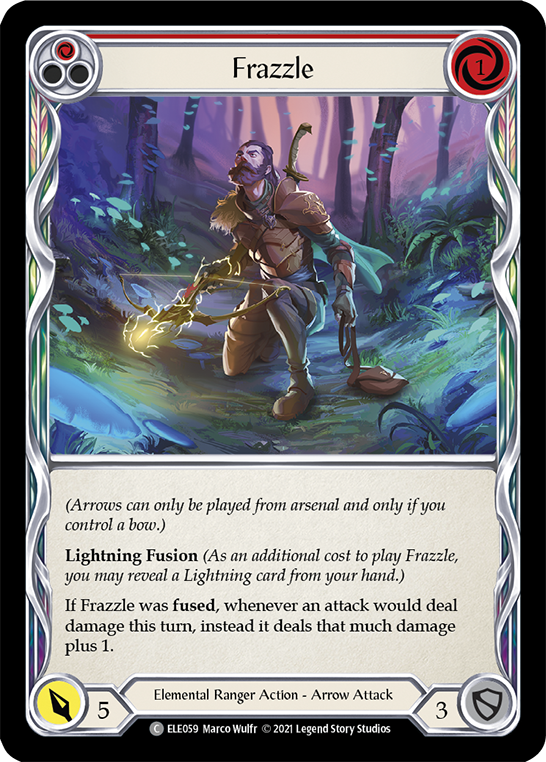 Frazzle (Red) [ELE059] (Tales of Aria)  1st Edition Rainbow Foil | Pegasus Games WI