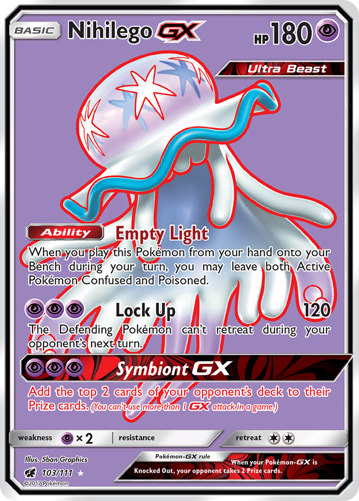 Nihilego GX (103/111) [Sun & Moon: Crimson Invasion] | Pegasus Games WI