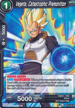 Vegeta, Catastrophic Premonition [BT12-132] | Pegasus Games WI