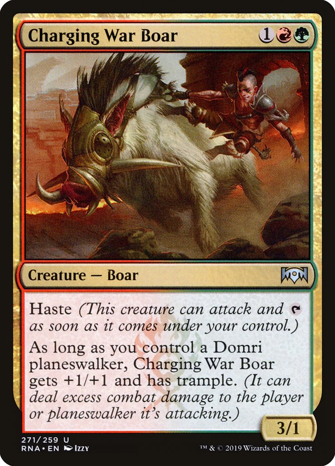 Charging War Boar [Ravnica Allegiance] | Pegasus Games WI