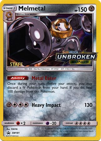 Melmetal (SM181) (Staff Prerelease Promo) [Sun & Moon: Black Star Promos] | Pegasus Games WI