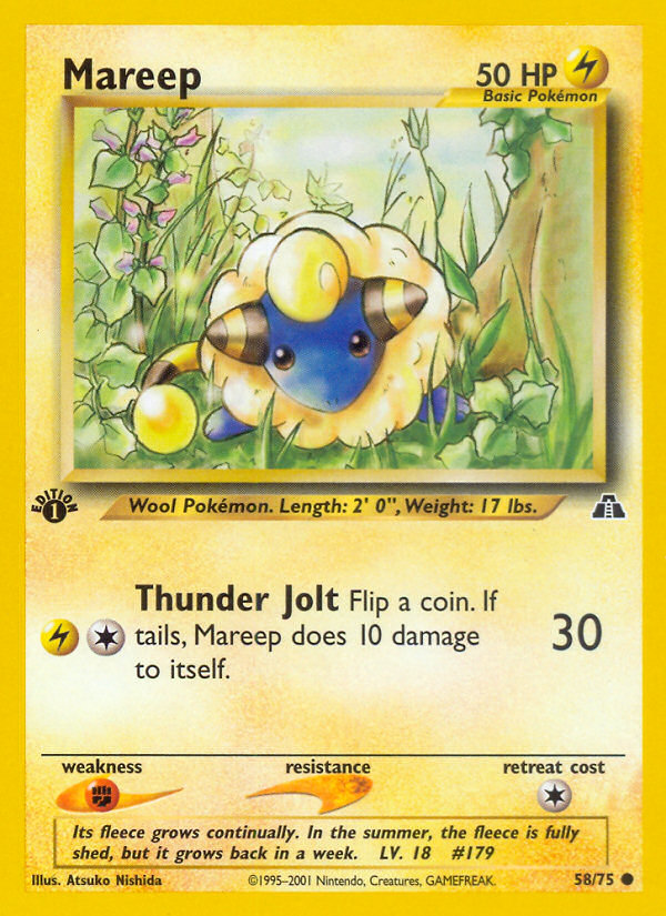 Mareep (58/75) [Neo Discovery 1st Edition] | Pegasus Games WI