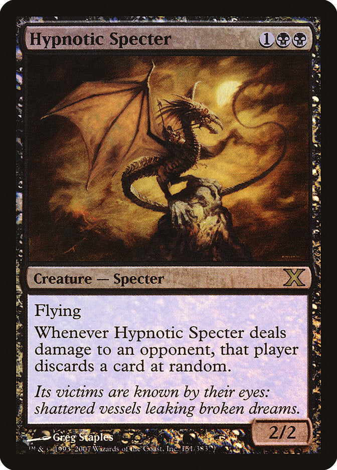 Hypnotic Specter (Premium Foil) [Tenth Edition] | Pegasus Games WI