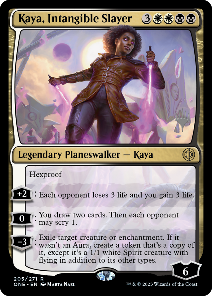 Kaya, Intangible Slayer (Promo Pack) [Phyrexia: All Will Be One Promos] | Pegasus Games WI