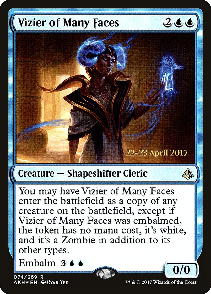 Vizier of Many Faces [Amonkhet Prerelease Promos] | Pegasus Games WI